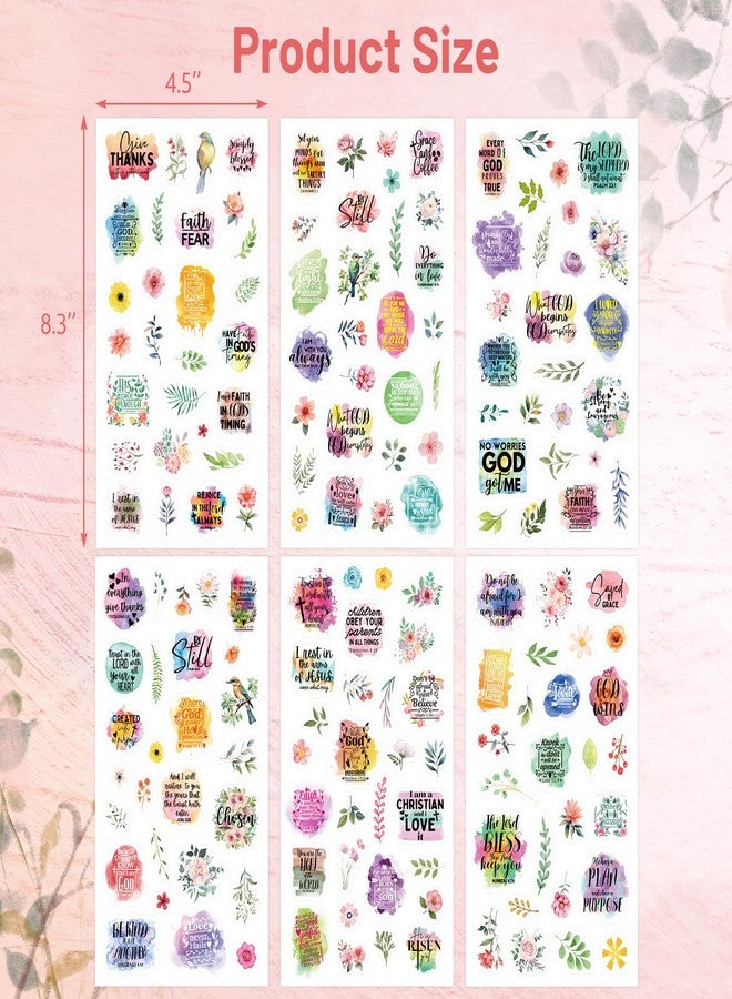 Fancy Land Christian Bible Verse Stickers for Journaling Inspirational Scripture Sticker Religious Decals for Kids Scrapbook Decor Sunday School Crafts Supplies 30 Sheets - Image 2